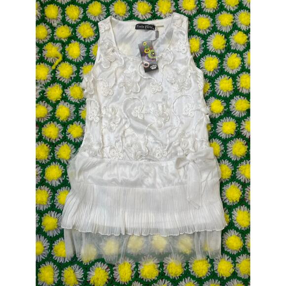 Flora Paris White Floral Mini Dress - Picture 5 of 5